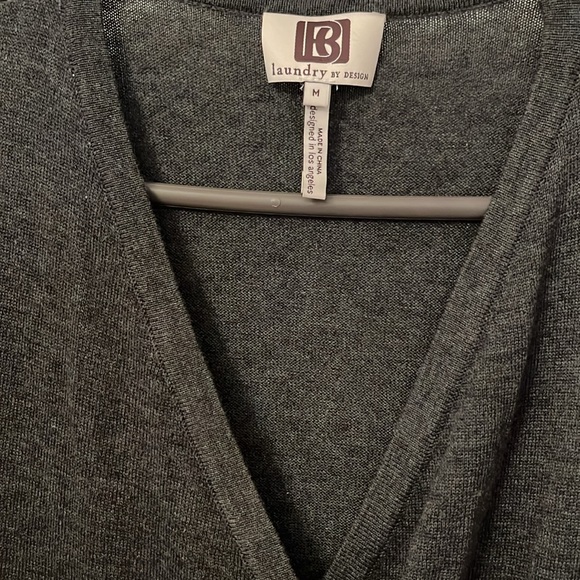 Sweater-dress.Wool blend.Color grey with black building belt. - Picture 2 of 7